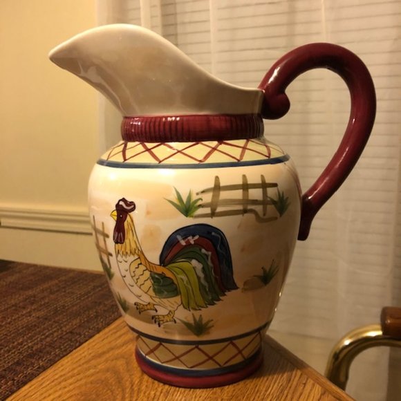 Youngs Other - Heartfelt Kitchen Creations by Youngs Rooster Ceramic Pitcher